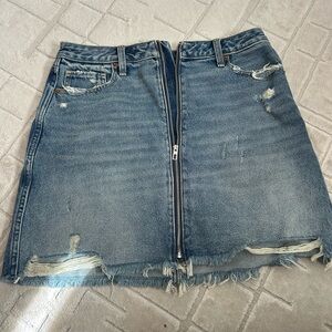 Abercrombie & Fitch Blue Distressed Mini Skirt
